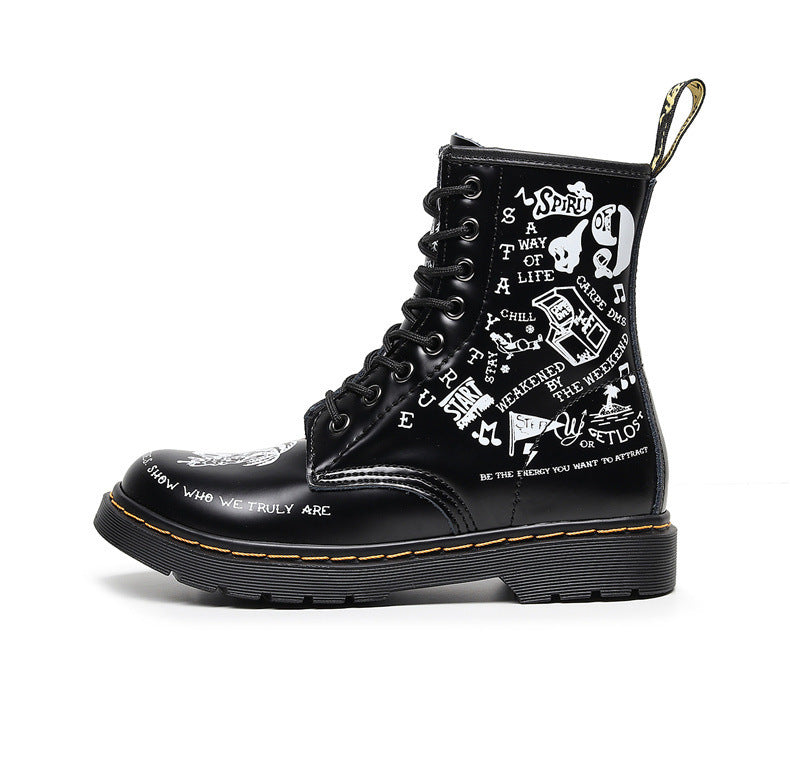 Edgy and Stylish Skull Leather Boots