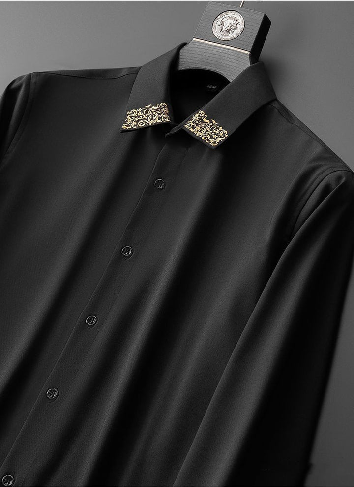 Embroidered Neckline Shirt