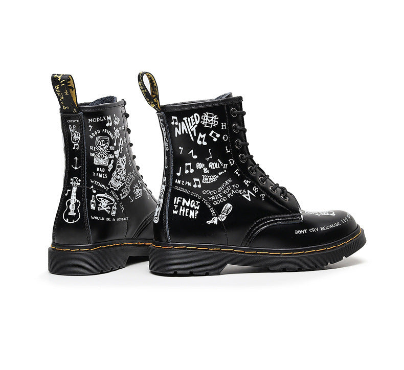 Edgy and Stylish Skull Leather Boots